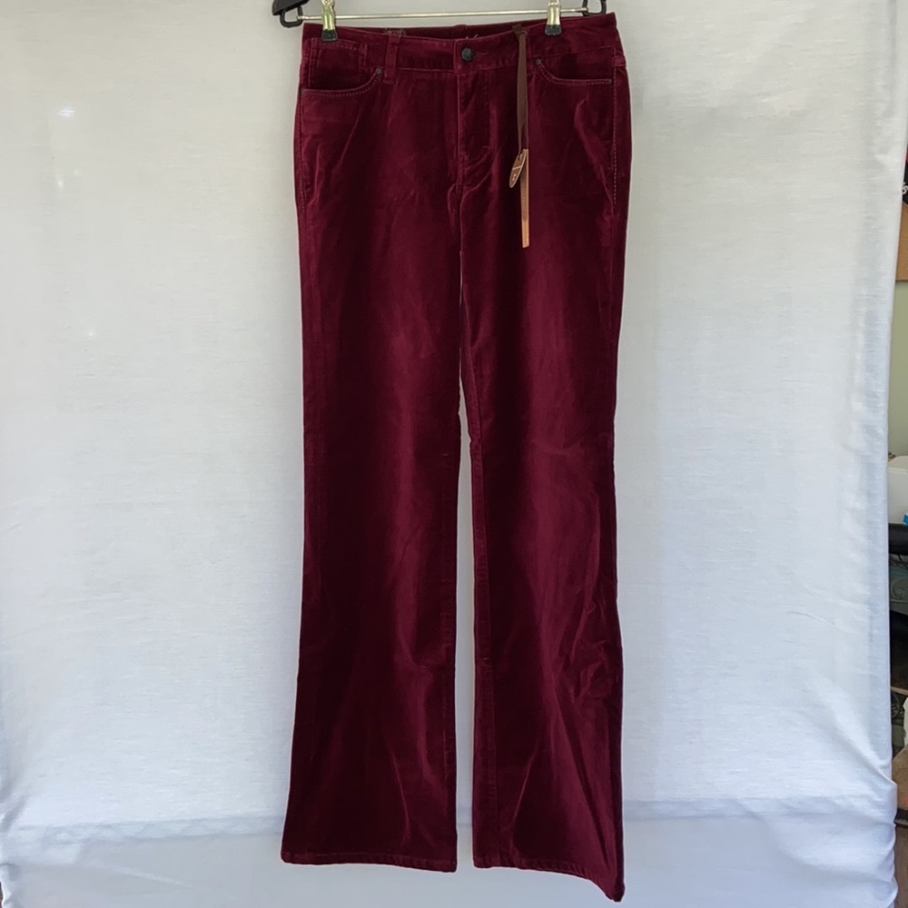 New with tag Christopher blue pants red cotton and spandex boot leg  size 4